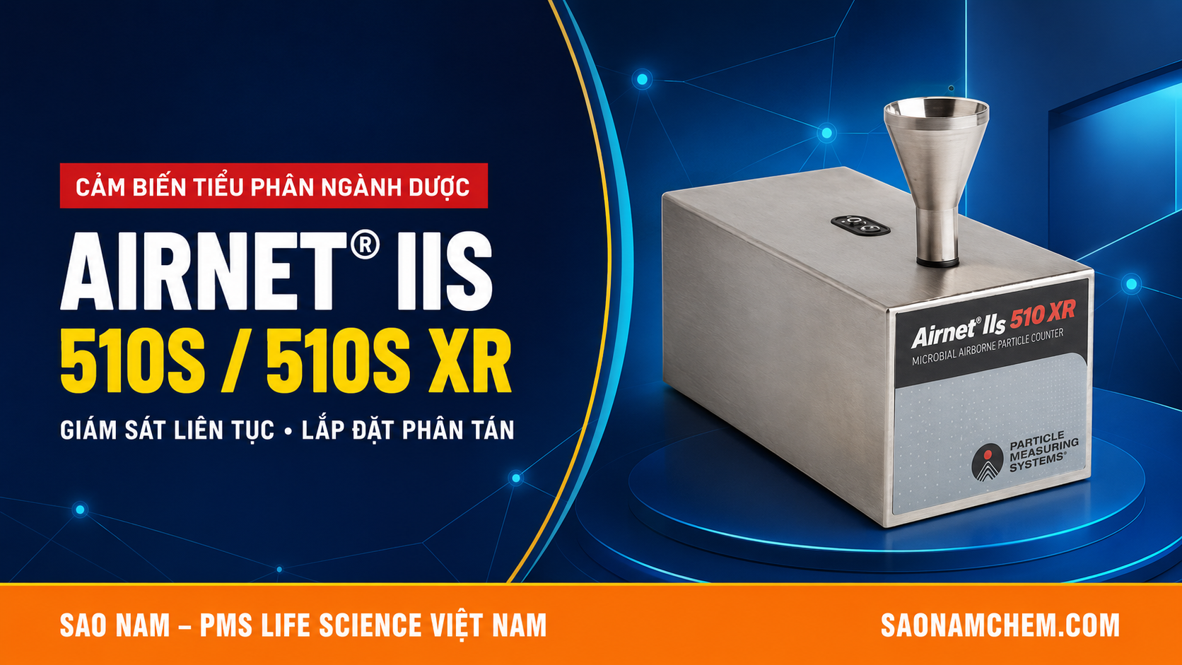 Airnet® IIS 510S/510S XR – Cảm biến tiểu phân ngành dược